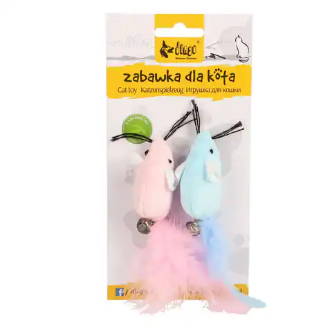 ⁨DINGO Zabawka dla kota myszki twin - 2szt 11cm⁩ w sklepie Wasserman.eu