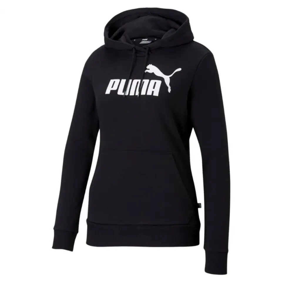 ⁨Bluza Puma ESS Logo Hoodie W 586791 (kolor Czarny, rozmiar L)⁩ w sklepie Wasserman.eu