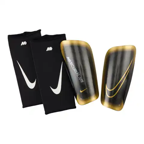 ⁨Ochraniacze piłkarskie Nike Mercurial Lite DN3611 (kolor Czarny, rozmiar S (150-160cm))⁩ w sklepie Wasserman.eu