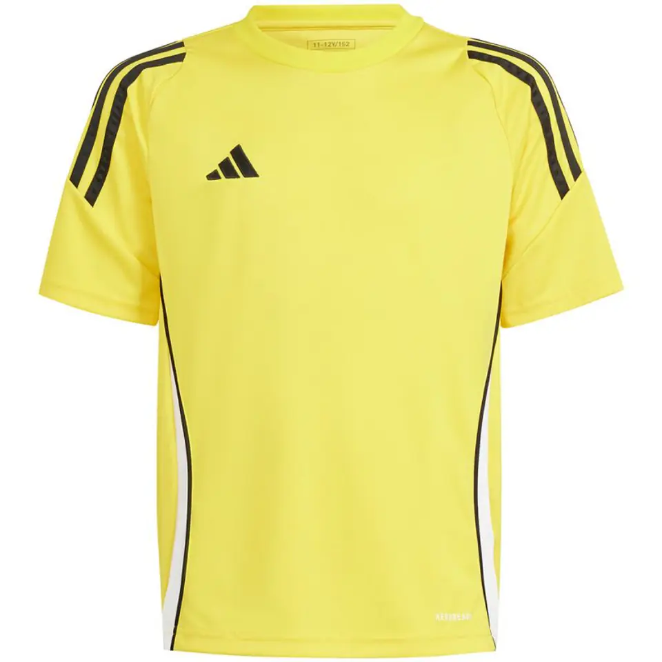 ⁨Koszulka adidas Tiro 24 Jersey Jr (kolor Żółty, rozmiar 164cm)⁩ w sklepie Wasserman.eu