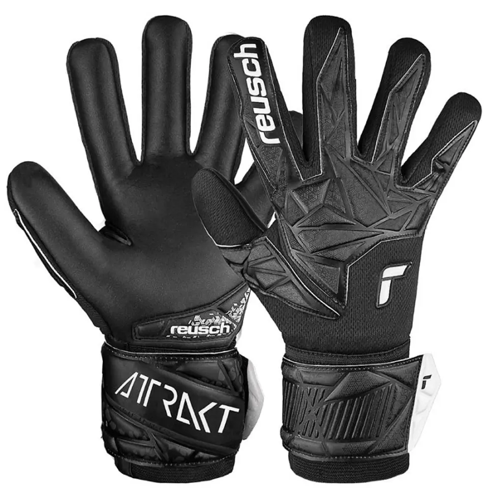 ⁨Rękawice bramkarskie Reusch Attrakt Infinity NC Jr (kolor Czarny, rozmiar 7.5)⁩ w sklepie Wasserman.eu