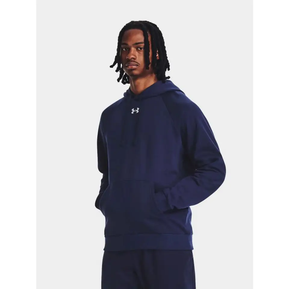 ⁨Bluza męska Under Armour Rival Fleece Hoodie granatowa 1379757 410 L⁩ at Wasserman.eu