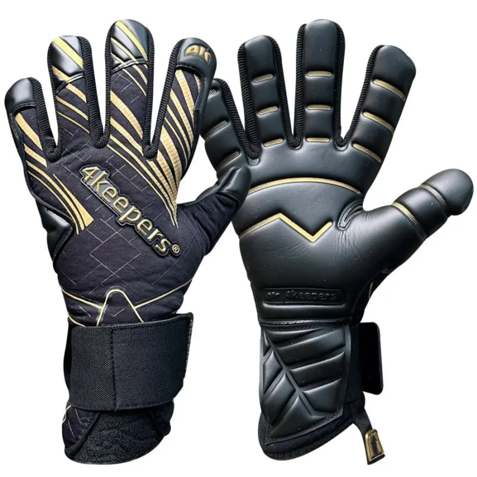 ⁨Rękawice bramkarskie 4Keepers Soft Onyx NC M (kolor Czarny, rozmiar 8.5)⁩ w sklepie Wasserman.eu