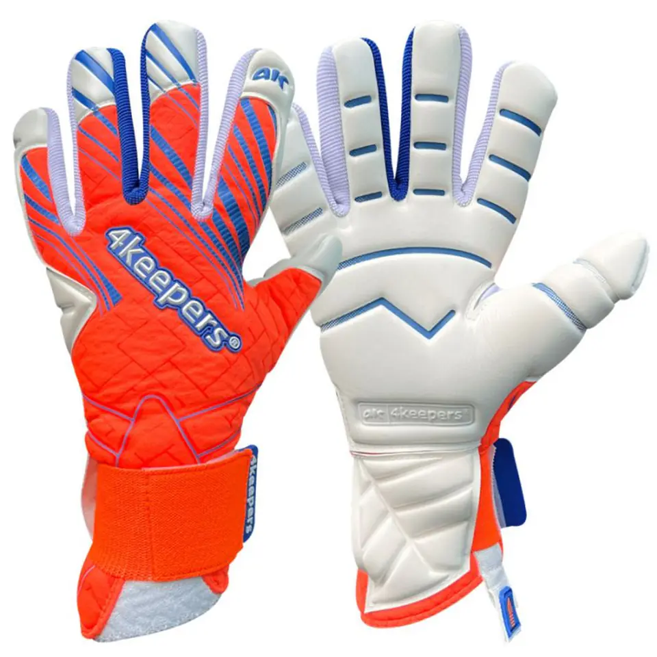 ⁨Rękawice bramkarskie 4Keepers Soft Amber NC M (kolor Biały. Pomarańczowy, rozmiar 9.5)⁩ w sklepie Wasserman.eu
