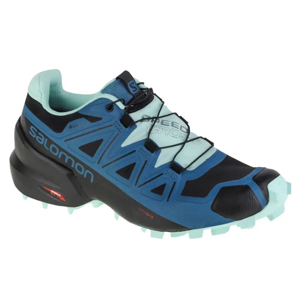 ⁨Buty do biegania Salomon Speedcross 5 GTX W (kolor Czarny. Niebieski, rozmiar 36 2/3)⁩ w sklepie Wasserman.eu