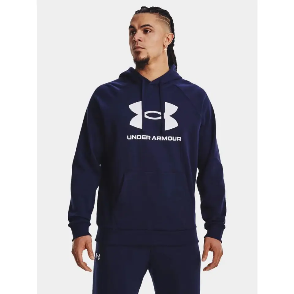 ⁨Bluza męska Under Armour Rival Fleece Logo HD granatowa 1379758 410 M⁩ at Wasserman.eu