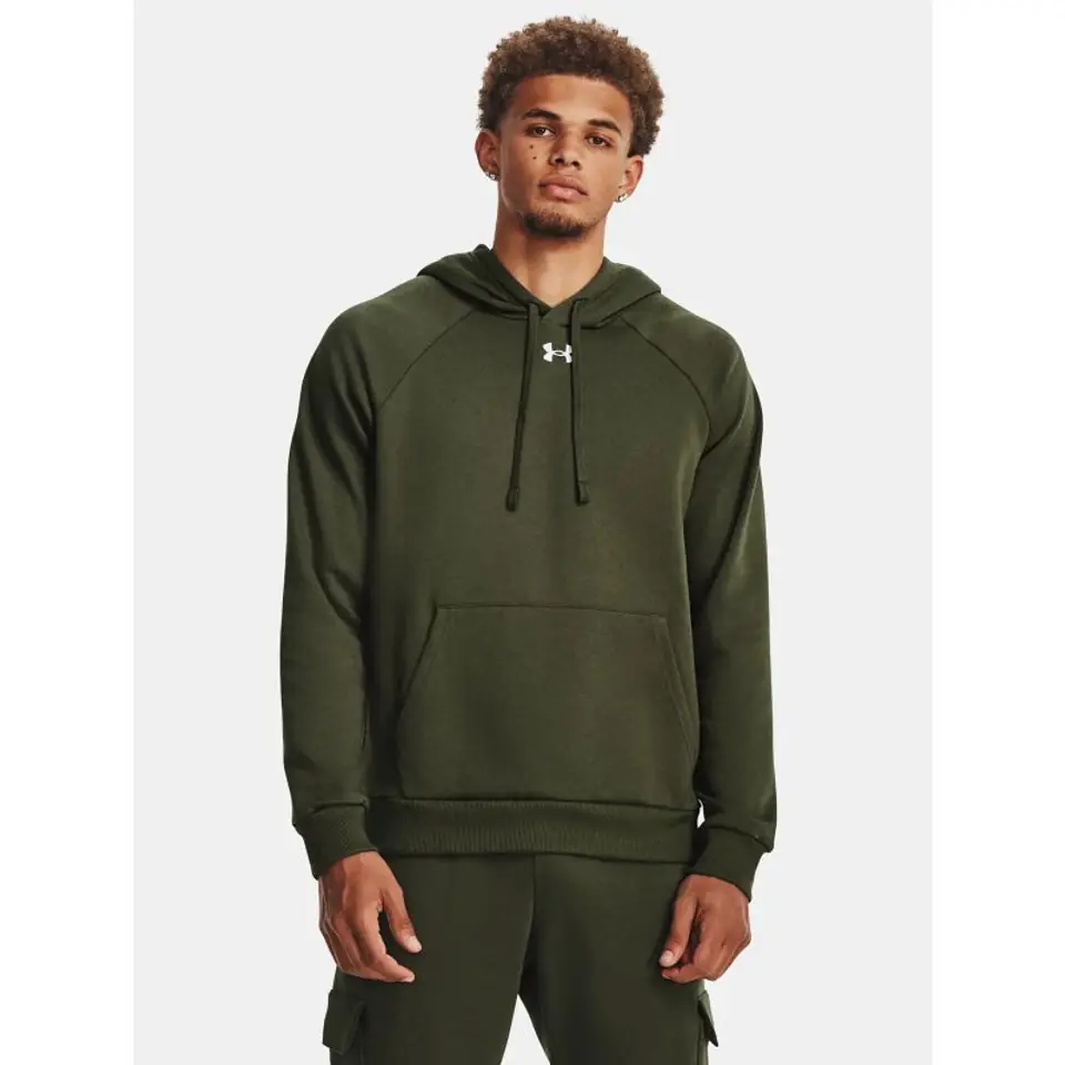 ⁨Bluza męska Under Armour Rival Fleece Hoodie oliwkowa 1379757 390 M⁩ at Wasserman.eu
