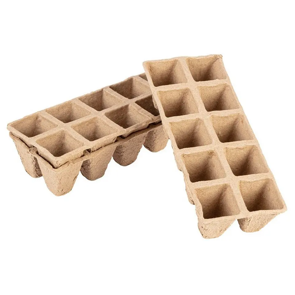 ⁨ROZSADNIKI TORFOWE (2*5 OTWORÓW) 22*8.5*5.5 CM, 10 SZTUK⁩ w sklepie Wasserman.eu
