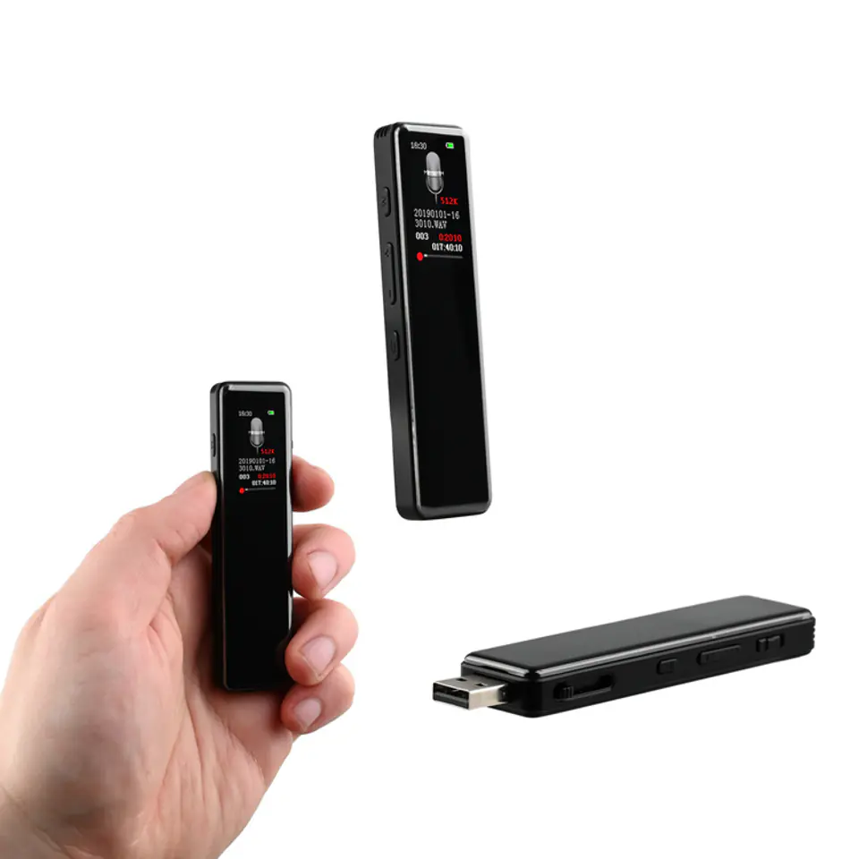 ⁨Dyktafon  Szpiegowski Podsłuch cyfrowy DVR-828 / 1536Kbps 8GB detekcja⁩ w sklepie Wasserman.eu