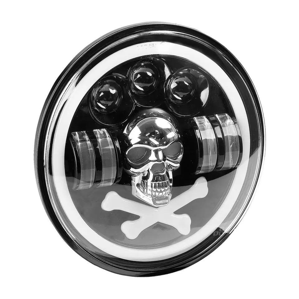 ⁨Lampa robocza led skull czaszka dodatkowa ozdobna 12v 24v amio-03695⁩ w sklepie Wasserman.eu