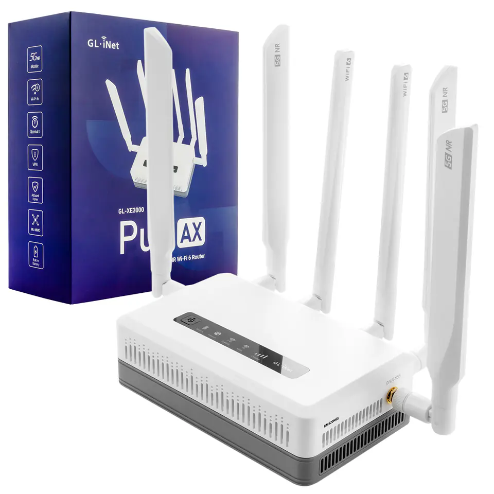 ⁨Router 5G Wi-Fi 6 AX3000 z baterią GL-XE3000⁩ w sklepie Wasserman.eu