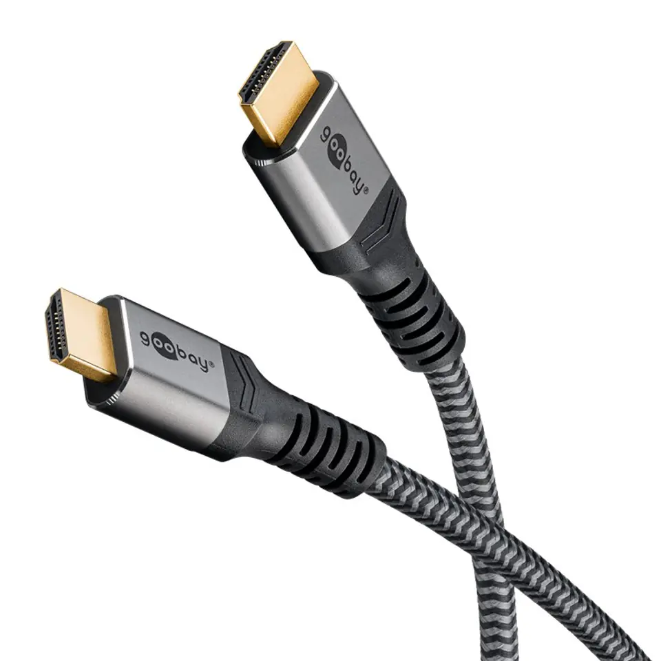 Kabel HDMI 2.1 8K 60Hz Goobay Plus TEXTIL 0.5m w sklepie Wasserman.eu