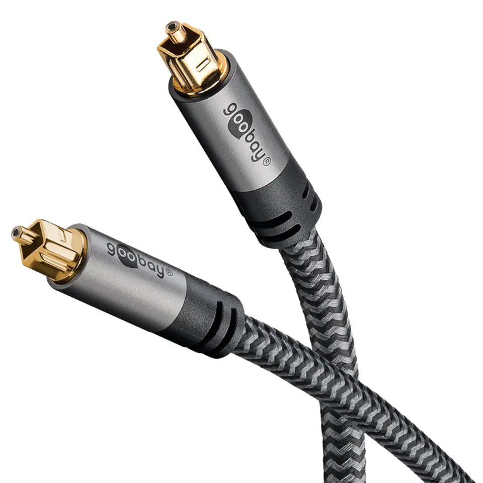 ⁨Kabel Optyczny Toslink Goobay Plus TEXTIL 3m⁩ w sklepie Wasserman.eu