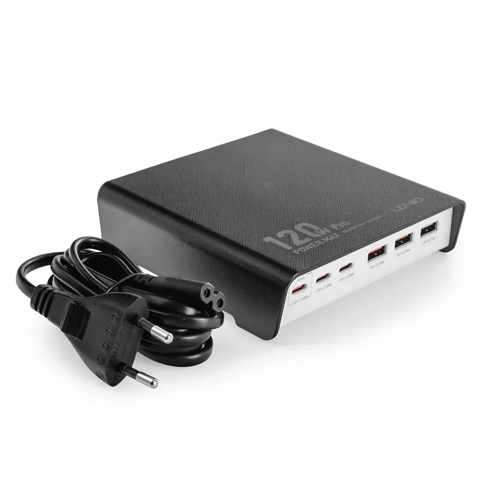 ⁨Ładowarka 120W 6 portów USB A i C Ldnio Q605 black⁩ w sklepie Wasserman.eu