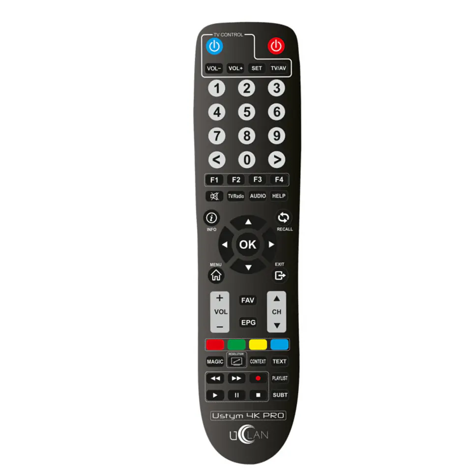 ⁨Remote control uClan Ustym 4K PRO 2in1 TV⁩ at Wasserman.eu