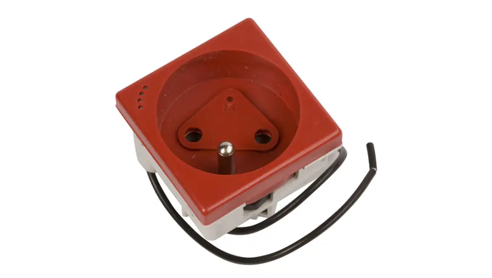 ⁨Simon Connect Socket K45 single DATA z/u 16A IP20 with entitlement key and power indicator red KLS02/6⁩ at Wasserman.eu