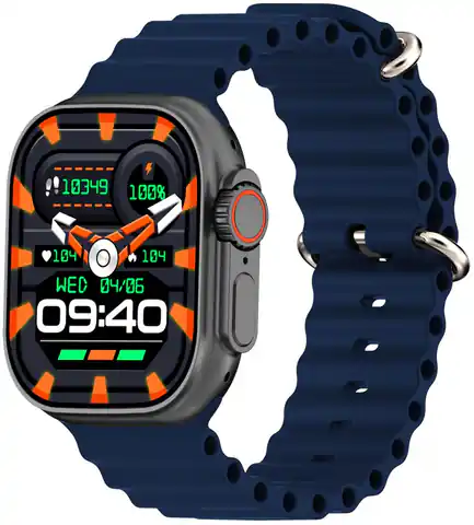 ⁨Smartwatch Kiano Watch Solid (black and blue stripe)⁩ w sklepie Wasserman.eu