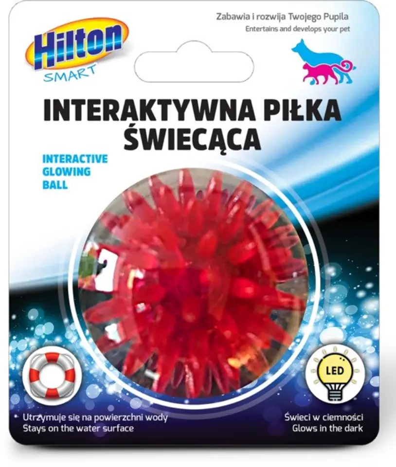 HILTON Smart Interaktywna Piłka Świecąca 5cm dla kota/psa w sklepie Wasserman.eu