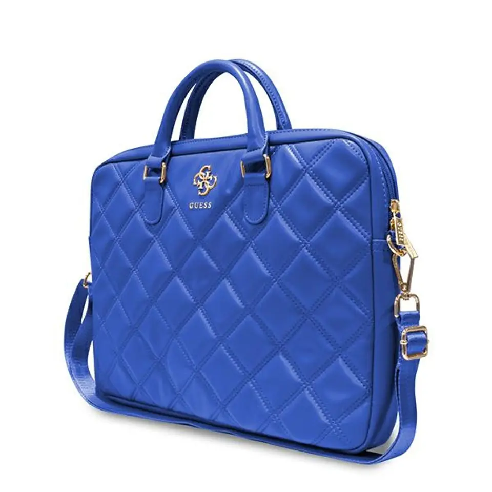 ⁨Guess Torba GUCB15ZPSQSSGB 16" niebieski/blue Quilted 4G⁩ w sklepie Wasserman.eu