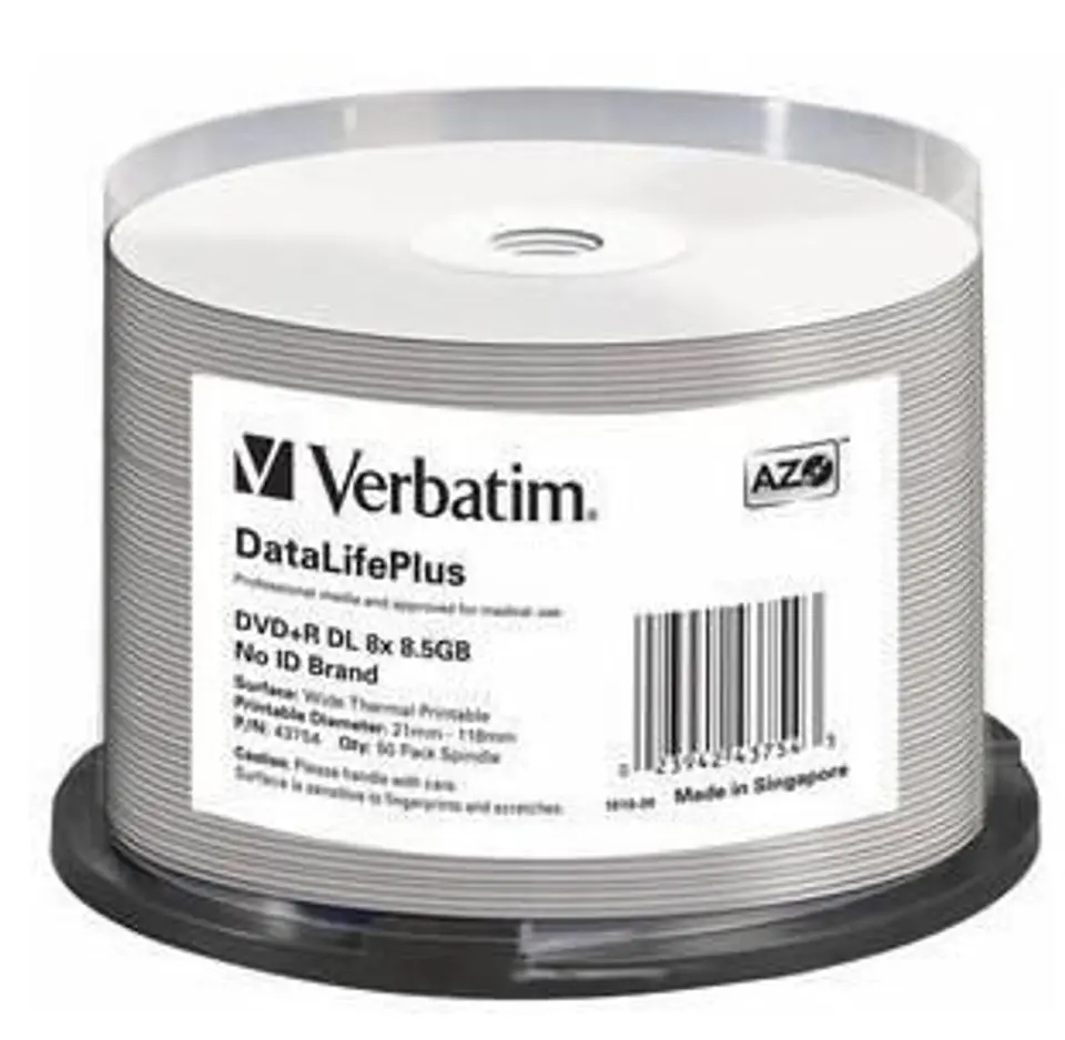 ⁨VERBATIM 8.5 GB 8x Spindel 50 pcs⁩ at Wasserman.eu