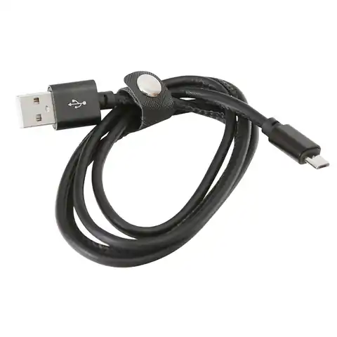 ⁨PLATINET HERA MICRO USB TO USB LEATHER CABLE KABEL 2,4A 1M BLACK [43292]⁩ w sklepie Wasserman.eu