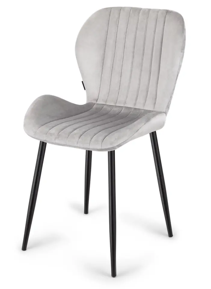 ⁨Krzesło tapicerowane MONTI VELVET GREY⁩ w sklepie Wasserman.eu