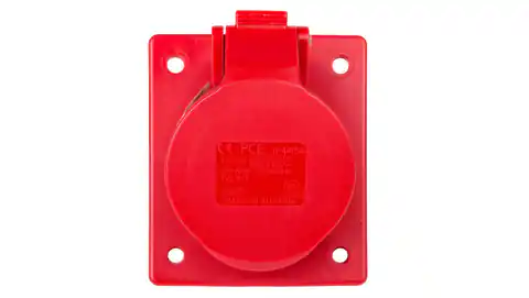 ⁨Gniazdo tablicowe skośne 16A 5P 400V /80x97/ czerwone IP44 TWIST 415-6⁩ w sklepie Wasserman.eu