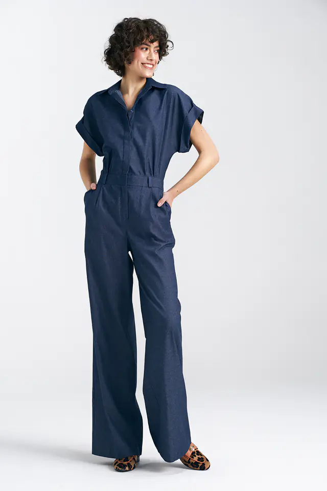 ⁨Kombinezon jeansowy - denim - KM35 (kolor jeans, rozmiar 36)⁩ w sklepie Wasserman.eu