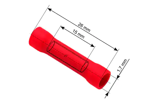 ⁨43-025# Konektor łącznik.izol. 2,4/26mm czerwony⁩ w sklepie Wasserman.eu
