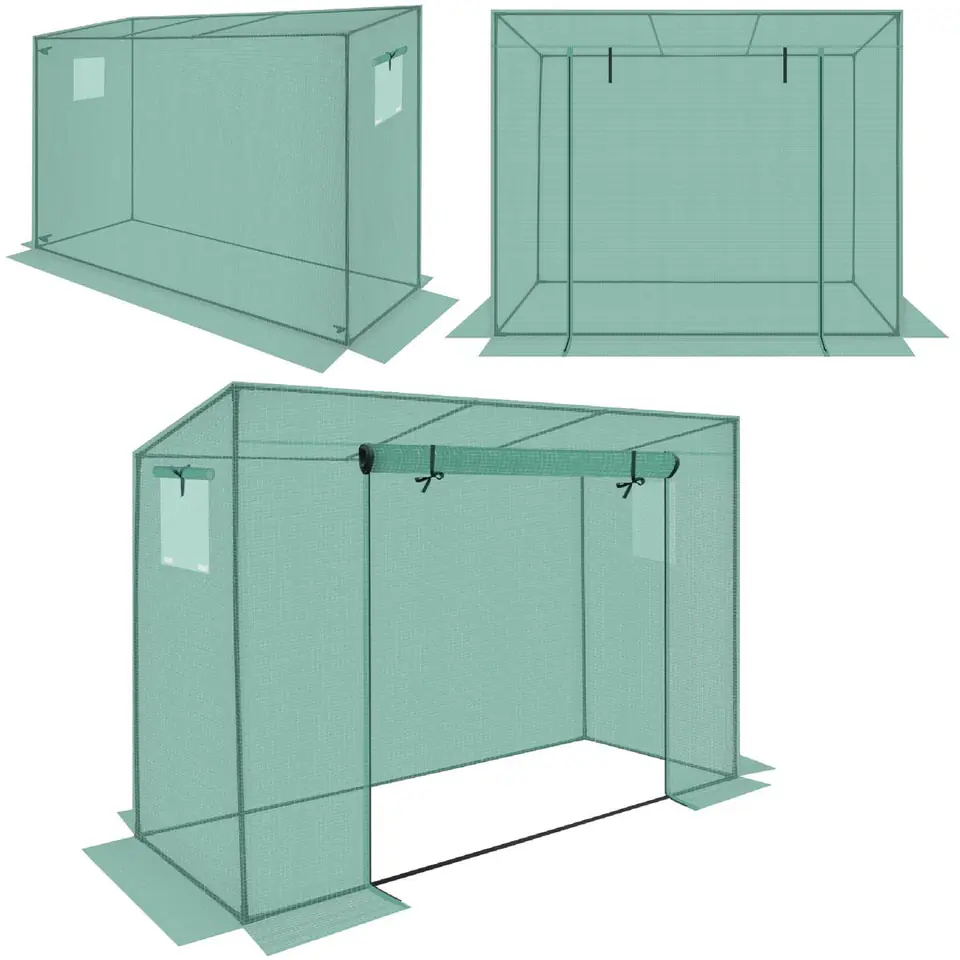 ⁨SZKLARNIA DO POMIDORÓW OGÓRKÓW 200x77x168-150CM PE ZIELONA⁩ w sklepie Wasserman.eu