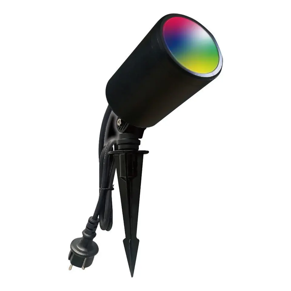 ⁨Oprawa ogrodowa V-TAC VT-5167 7W LED SMART WiFI IP65 RGB+3000K-6500K 520lm (SKU 3014) Czarny⁩ w sklepie Wasserman.eu