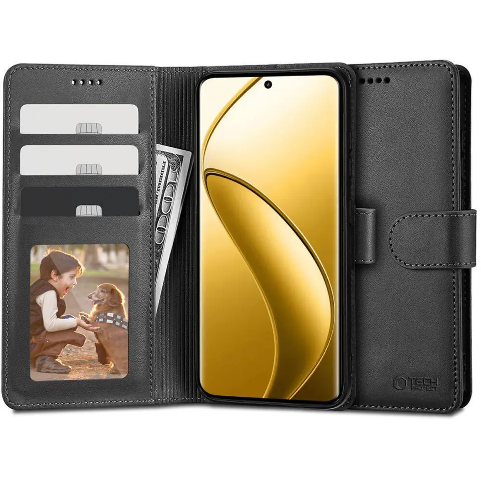 ⁨Etui REALME 12 PRO 5G / 12 PRO+ 5G Tech-Protect Wallet czarne⁩ w sklepie Wasserman.eu