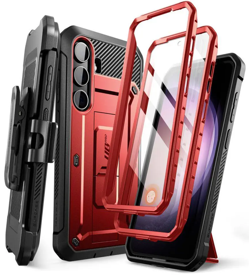 ⁨Oryginalne Etui SAMSUNG GALAXY S24 Supcase Unicorn Beetle Pro 2-set czerwone⁩ w sklepie Wasserman.eu