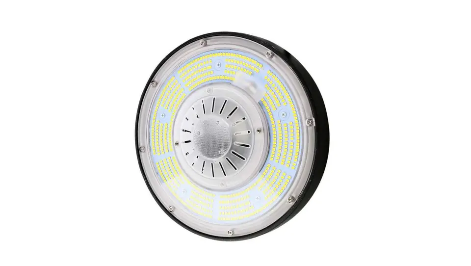 ⁨Oprawa Przemysłowa LED 100W HighBay 18500lm 4000K IP65 Ściemniana Czarna 5 Lat Gwarancji 7655⁩ w sklepie Wasserman.eu