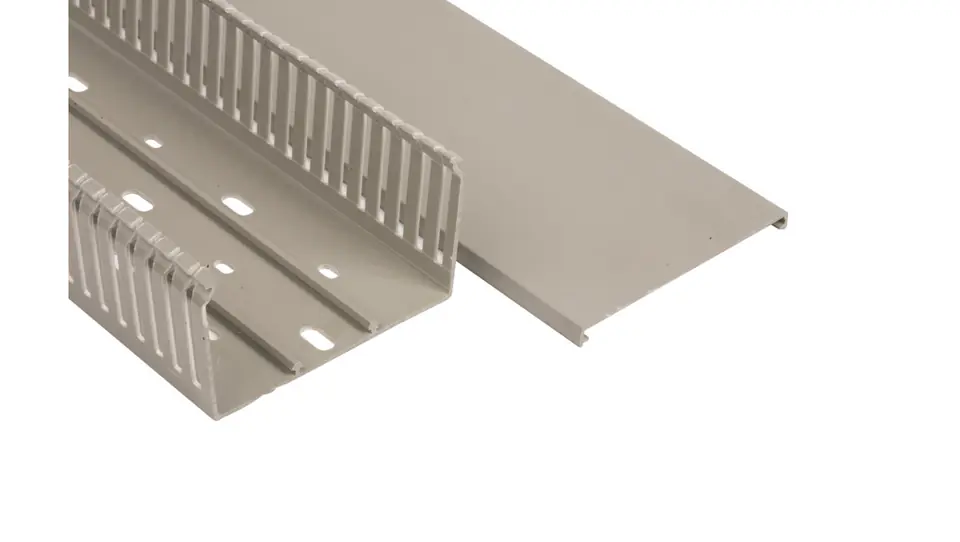 ⁨Self-extinguishing comb trough 4/6/4 100x60 grey with PV UV cover /2m/⁩ at Wasserman.eu