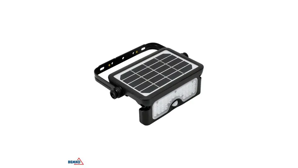 ⁨NAŚWIETLACZ SOLARNY LED SOLEN 5W 500LM 4000K IP65 CZARNY CZ. PIR C83-SON-005BL-4K-PIR⁩ w sklepie Wasserman.eu