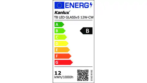 ⁨Świetlówka LED T8 G13 1212mm GLASSv5 12W-CW 2220lm 6500K barwa zimna 4 lata Gwar. 33217⁩ w sklepie Wasserman.eu