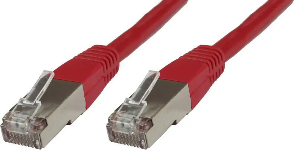 ⁨MicroConnect F/UTP CAT6 0.25m Red LSZH⁩ w sklepie Wasserman.eu