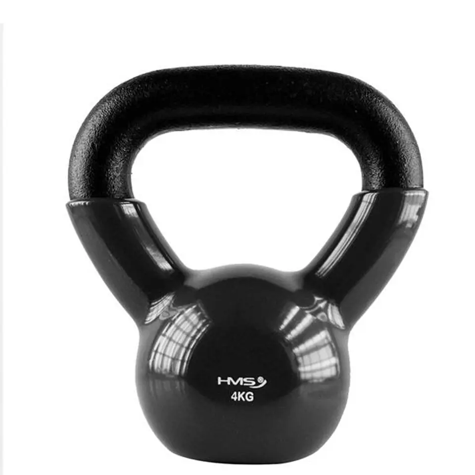 ⁨KNV04 BLACK KETTLEBELL ŻELIWNY POKRYTY WINYLEM HMS⁩ w sklepie Wasserman.eu