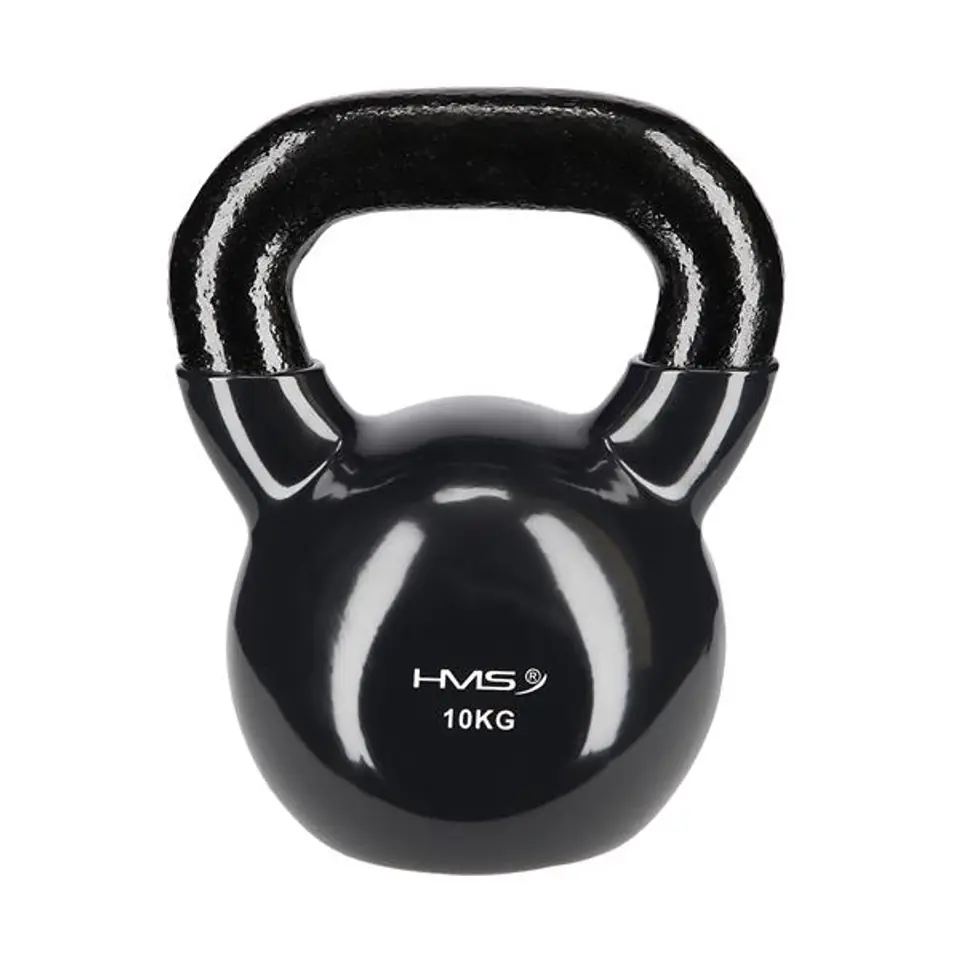 ⁨KNV10 BLACK KETTLEBELL ŻELIWNY POKRYTY WINYLEM HMS⁩ w sklepie Wasserman.eu