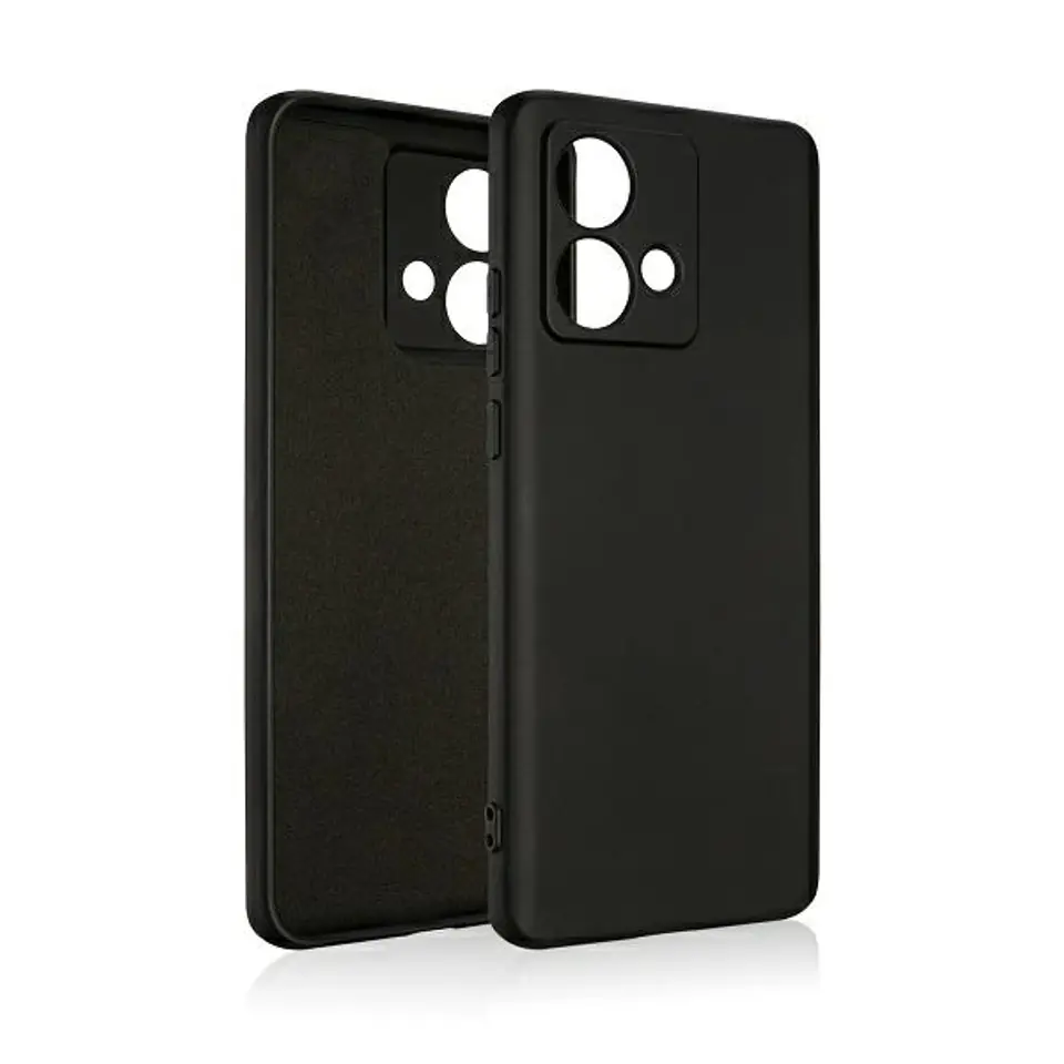 ⁨Beline Etui Silicone Motorola Moto Edge40 Neo czarne /black⁩ w sklepie Wasserman.eu