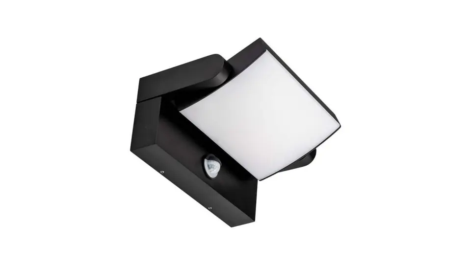 ⁨Oprawa elewacyjna LED 17W 2520lm 3000K czujnik regulowana Czarny kwadrat 2940⁩ w sklepie Wasserman.eu