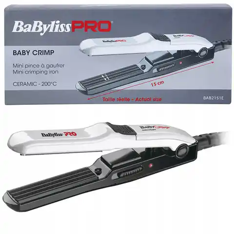 ⁨BaByliss BAB2151E hair styling tool Straightening iron Warm White 20 W 1.8 m⁩ at Wasserman.eu