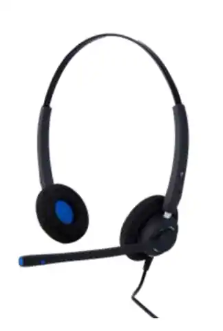 ⁨Alcatel-Lucent AH 22 U Headset Wired Head-band Office/Call center USB Type-A Black, Blue⁩ at Wasserman.eu