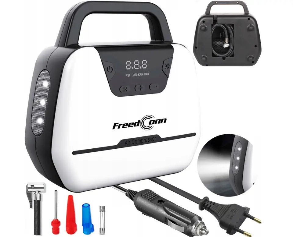 ⁨FreedConn ATJ1866 12V/230V LED LCD car compressor⁩ at Wasserman.eu