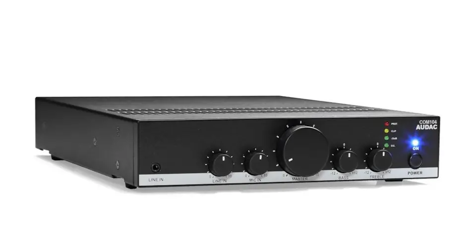 ⁨AUDAC COM104 Public Address Amplifier 40W @70/100V/ Black⁩ at Wasserman.eu