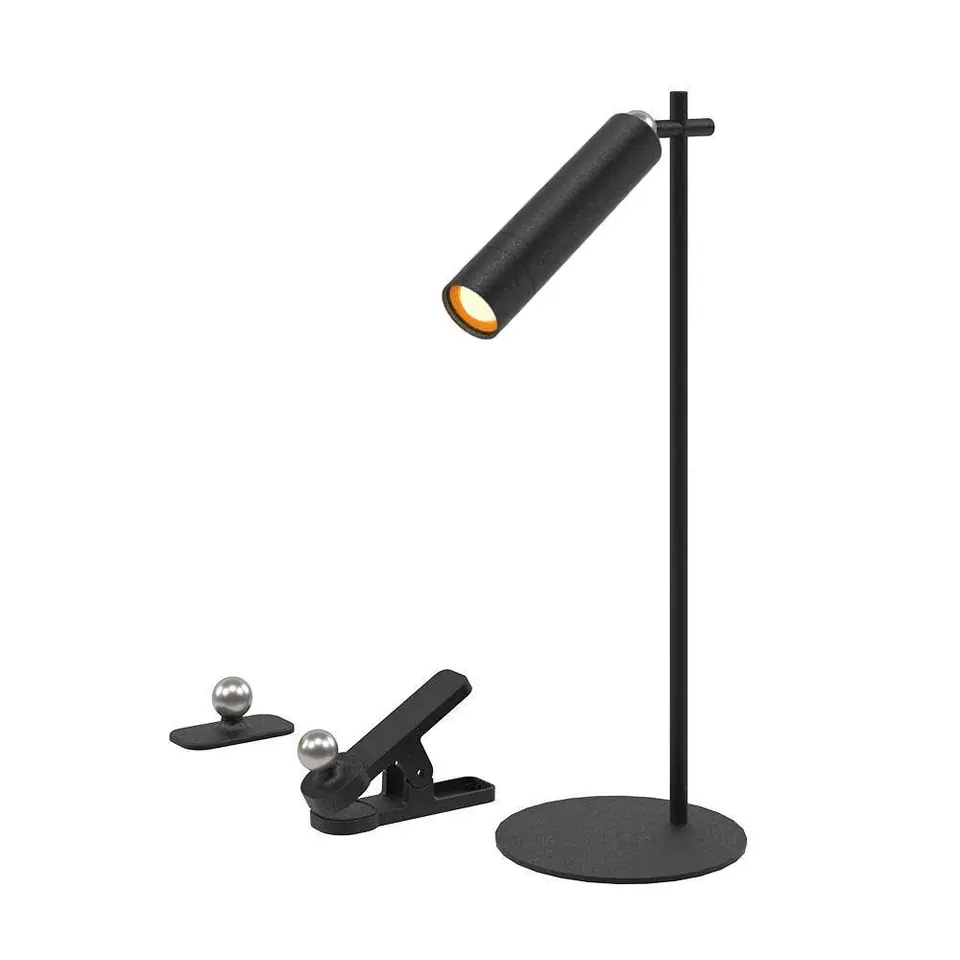 ⁨Lampka biurkowa V-TAC VT-7413 4w1 kinkiet, klips, latarka 3W LED 37cm 4000K 300lm (SKU 23042) Czarny⁩ w sklepie Wasserman.eu