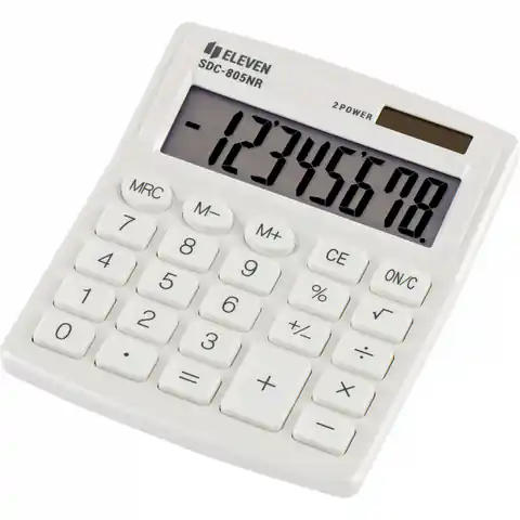 ⁨ELEVEN kalkulator biurowy SDC805NRWHE biały odcień perłowy⁩ w sklepie Wasserman.eu