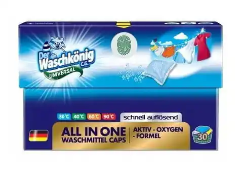 ⁨Der Waschkönig Universal Kapsułki do Prania 30 szt.⁩ w sklepie Wasserman.eu