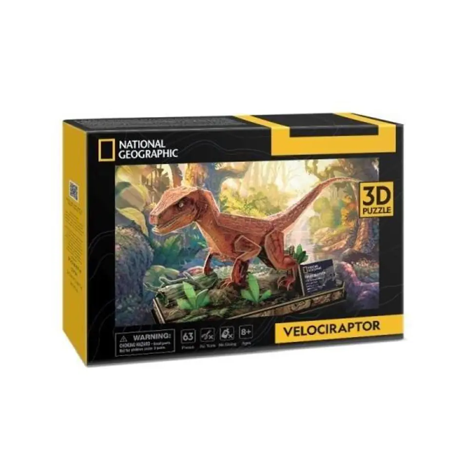 ⁨Puzzle 3D Welociraptor National Geographic⁩ w sklepie Wasserman.eu